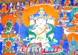 Rock paintings on Chakpori Hill, Lhasa